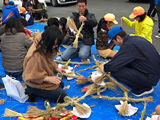 大川市少年消防クラブ「防犯餅つき・しめ縄作り」